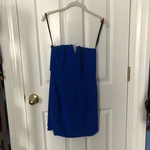 Blue strapless Naven dress